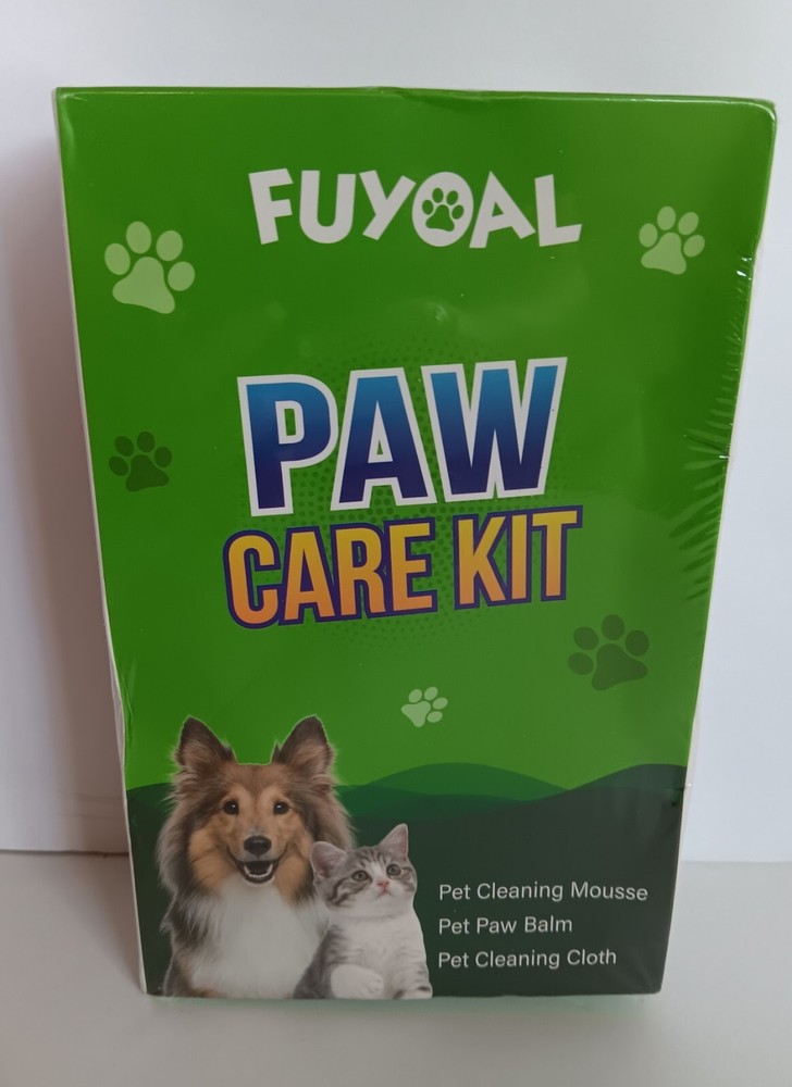 Paw Care Kit: Includes No Rinse Cleaning Mousse, Paw Balm, & Microfiber Paw...