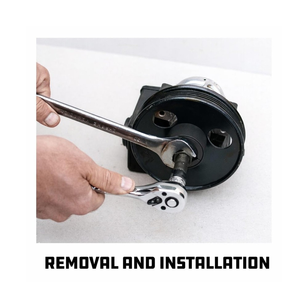 Powerbuilt Power Steering and Alternator Pulley Remove and Install Tool Set, ...