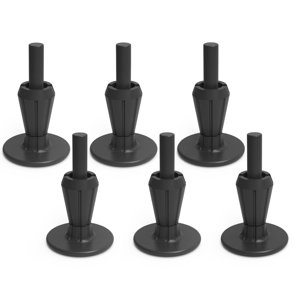 6Pcs Steel Stem Plastic Bed Frame Feet,Sturdy Bed Frame Legs for Replace Whee...