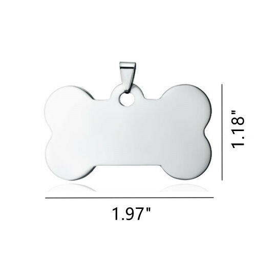 PET ID TAG CUSTOM ENGRAVED PERSONALIZED DOG CAT NAME TAGS DOUBLE SIDE