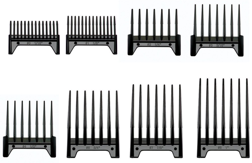 Oster 8 Piece Universal Clipper Guide Attachment Combs Set Fast Feed 76926-800
