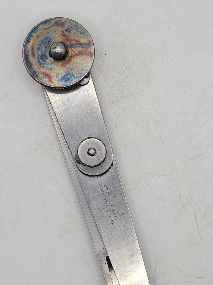 Starrett No.42-8 Inside Hermaphrodite Lock Joint Calipers, 8" Leg