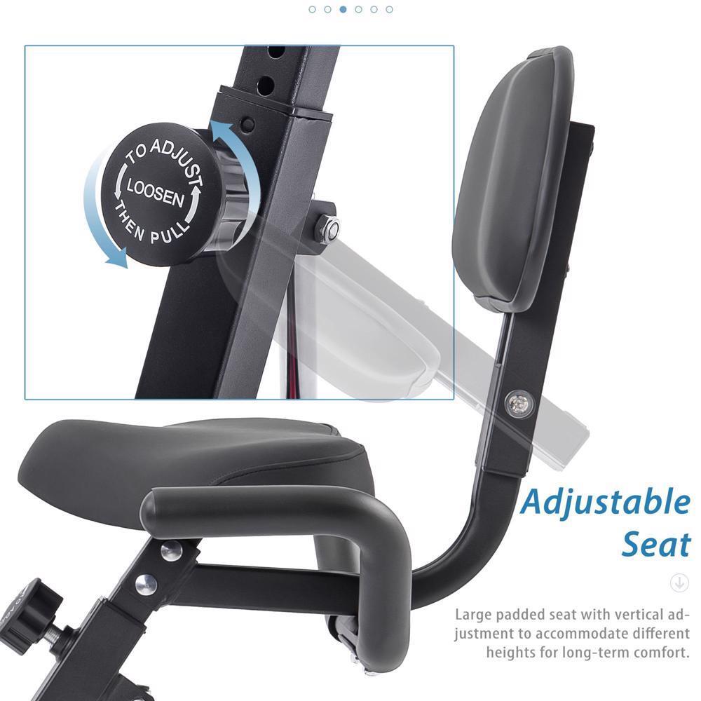 Large LCD Display Functional Foldable Design Exercise Bike - Black+Green