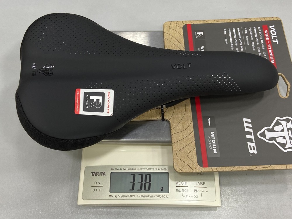 WTB Volt Wide Titanium Rail Medium Padding 150x265mm Saddle (Black)