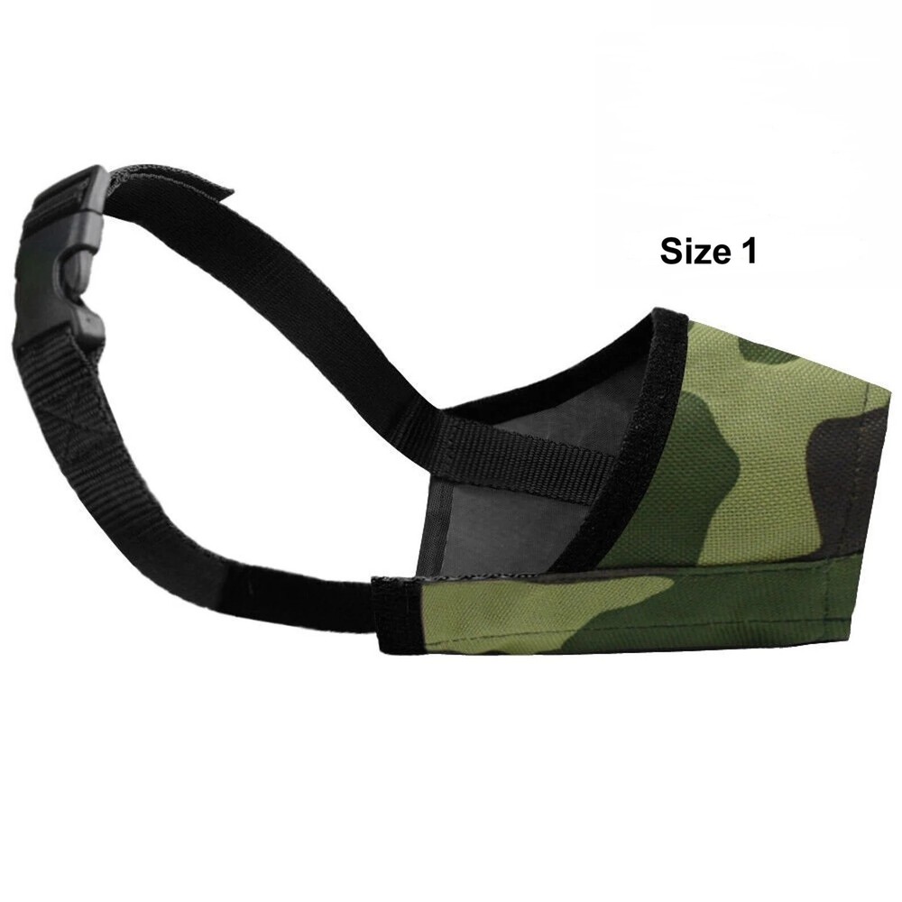 Jack Russell Terrier Dog Muzzle Army Camouflage Nylon Training Anti Bite Barking