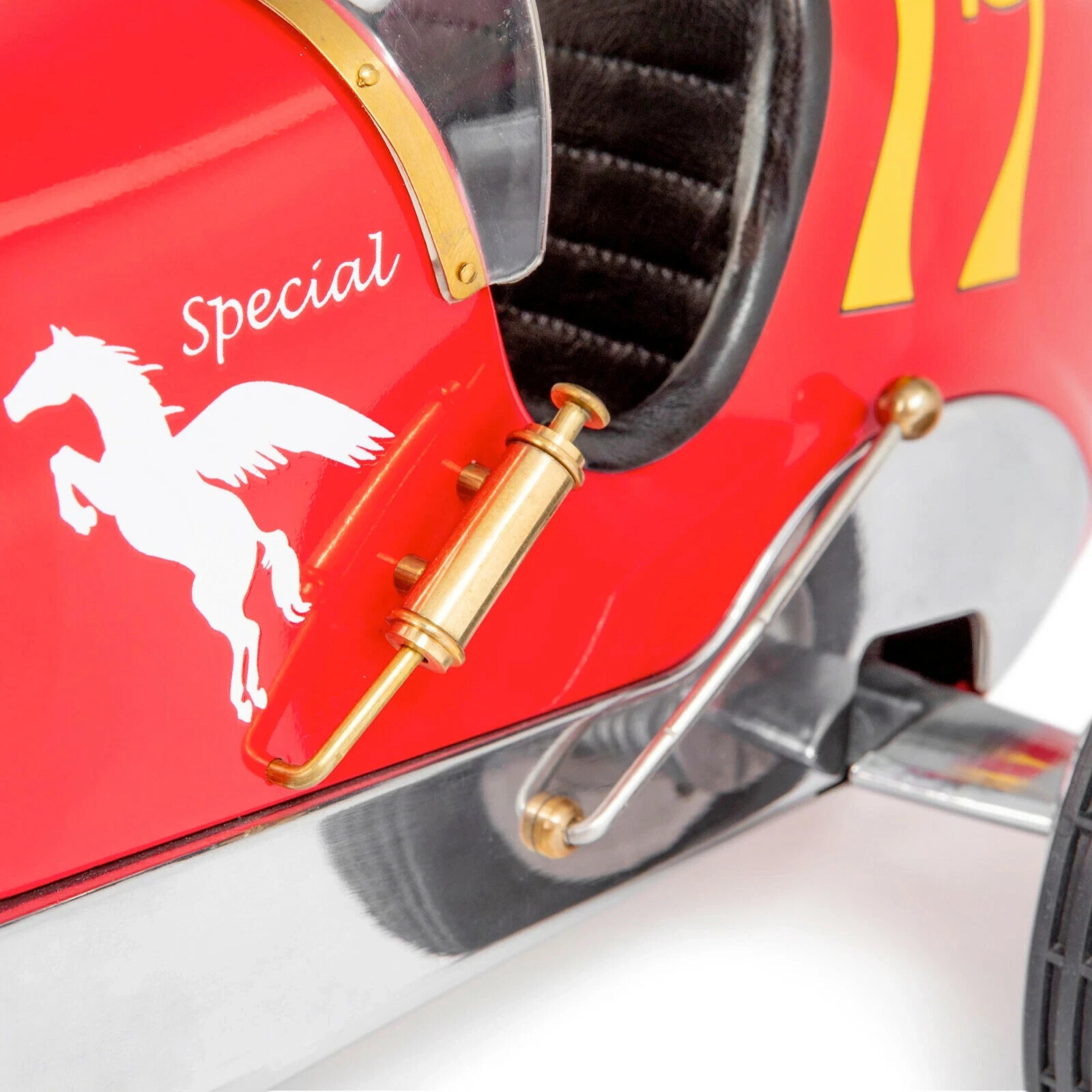 BB Korn Red 1930s Tether Car Aluminum Model 21" Replica Racing Spindizzy New