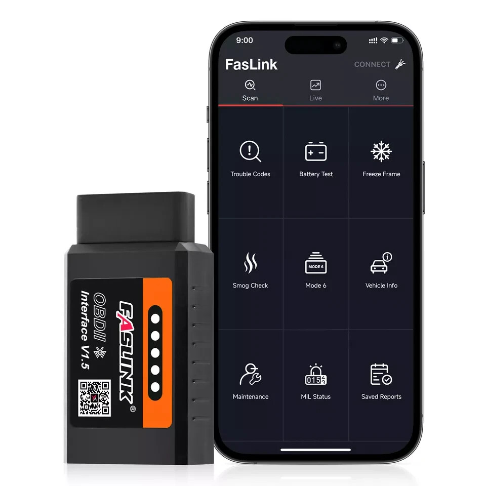 FASLINK X1 Bluetooth v1.5 OBDII Scanner for IOS & Android Adapter Code Reader