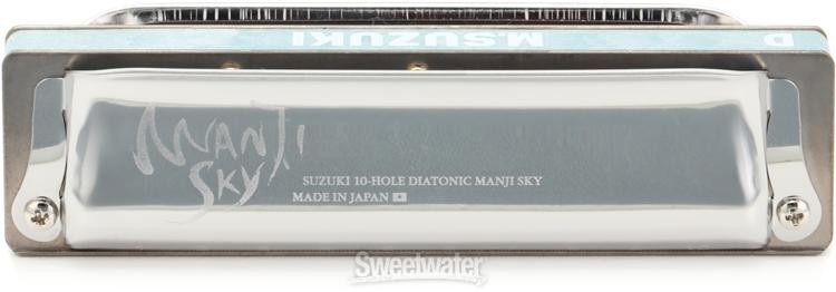 Suzuki M-20s Manji Sky 10-hole Diatonic Harmonica - D Major