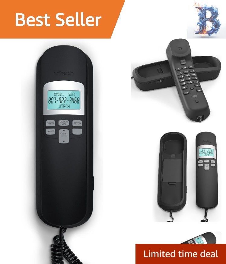 Corded Telephone with Essential Features: Caller ID, Volume Control & Speed Dial