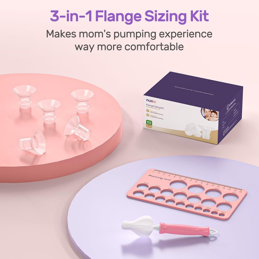 10PCS Silicone Flanges Insert Replacement Kit, Flange Sizing Kit 12/14/16/18/...