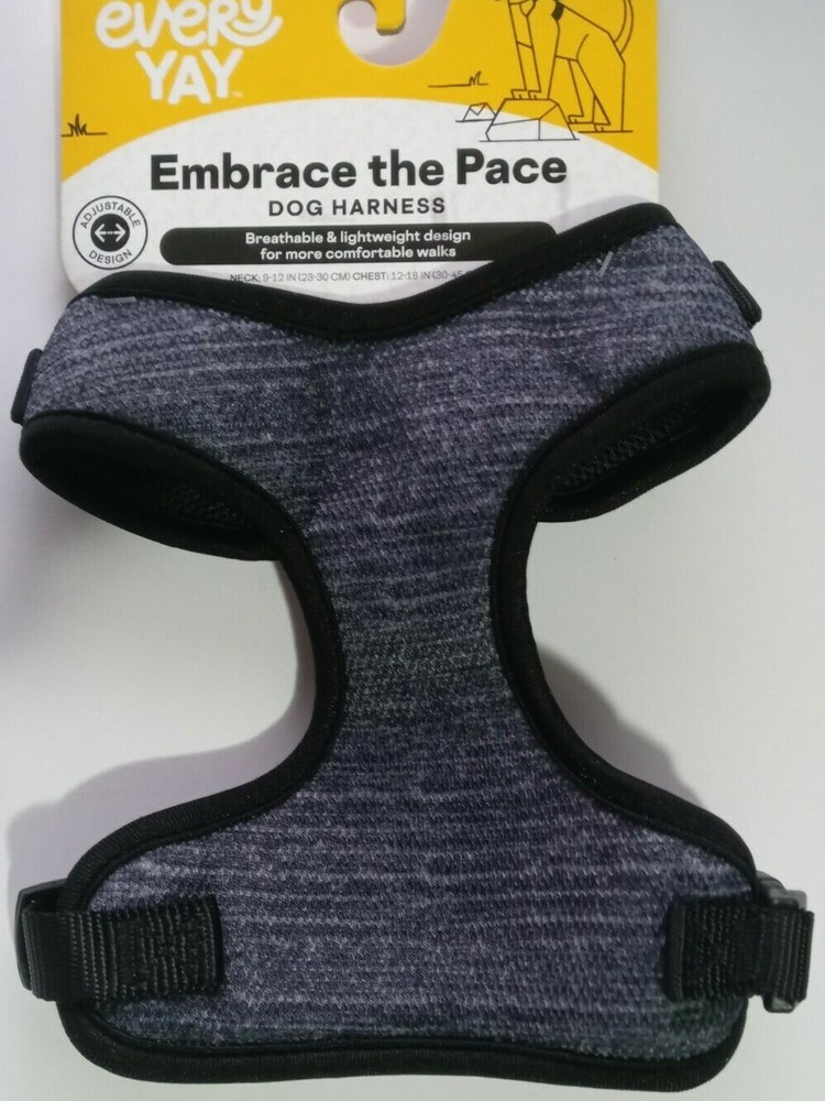 EveryYay Black Heather Pullover Dog Harness, Medium