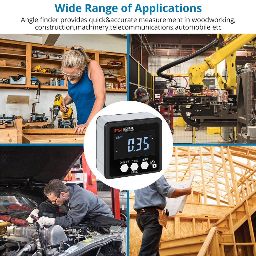 ETOPOO 4*90° Updated Precision Digital Protractor Inclinometer Level Box Angle