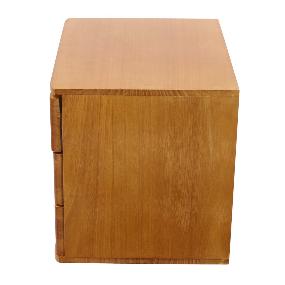 Modern Rectangle 3-Tier Desktop Storage Box Organizer with Lock Filing Cabinet