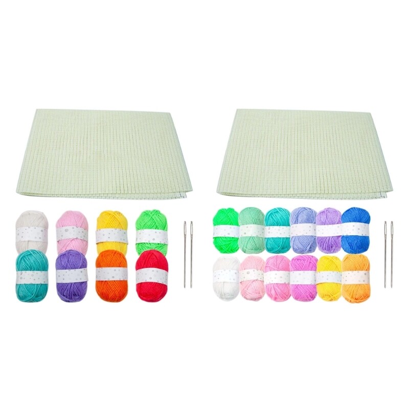 Embroidery Fabric and Embroidery Thread Needle, Needlework Fabric for Stitching