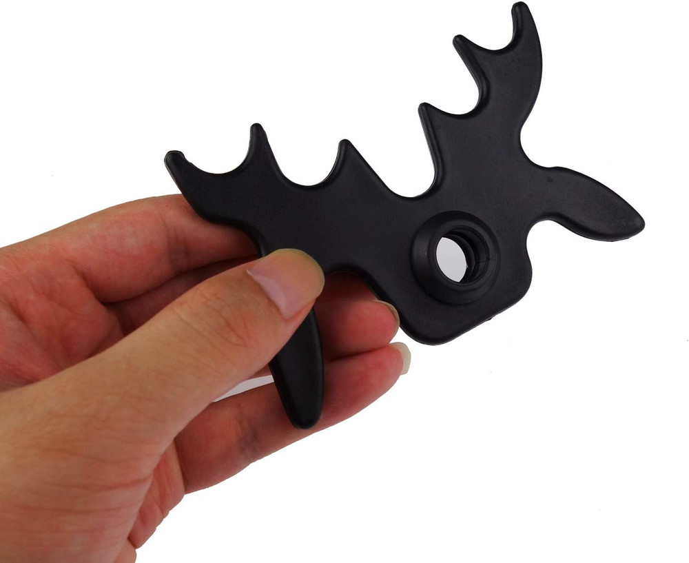 8 Pack Plastic Moosehead Pool Billiard Cue Bridge Head (Black)