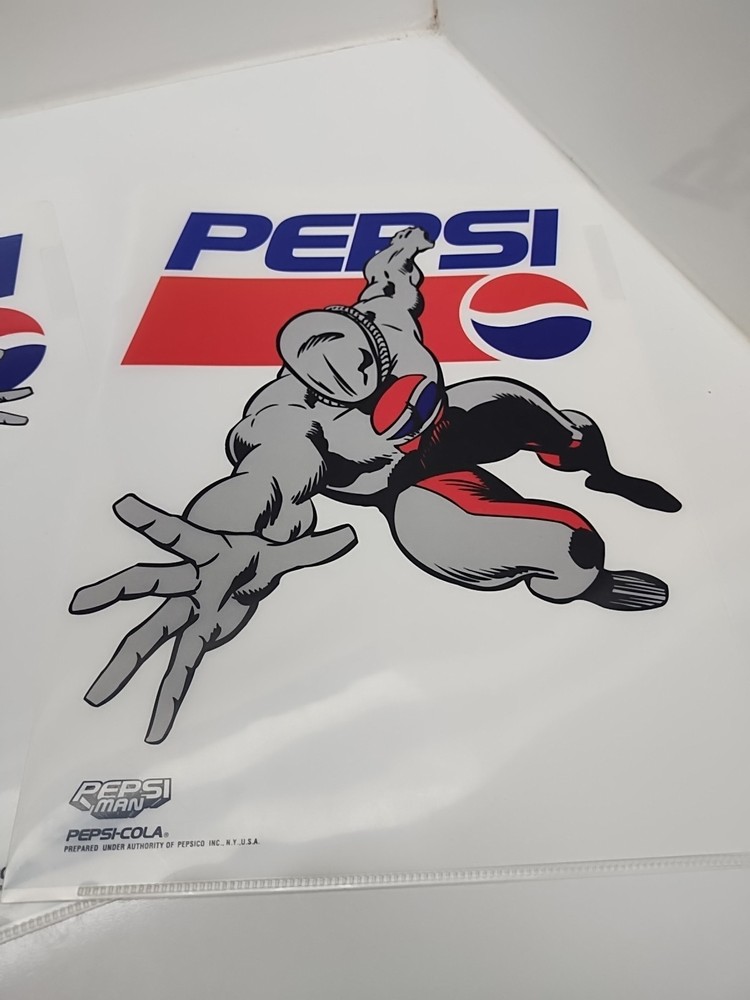 pepesi man clear file folder 1990's