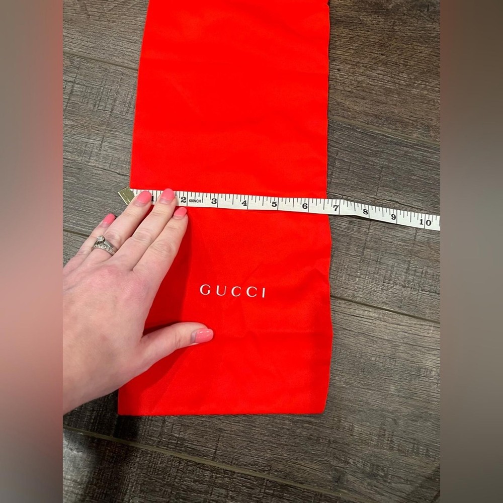 Gucci Red Satin Dust Bag with Black Drawstring – Shoe/Accessory Storage