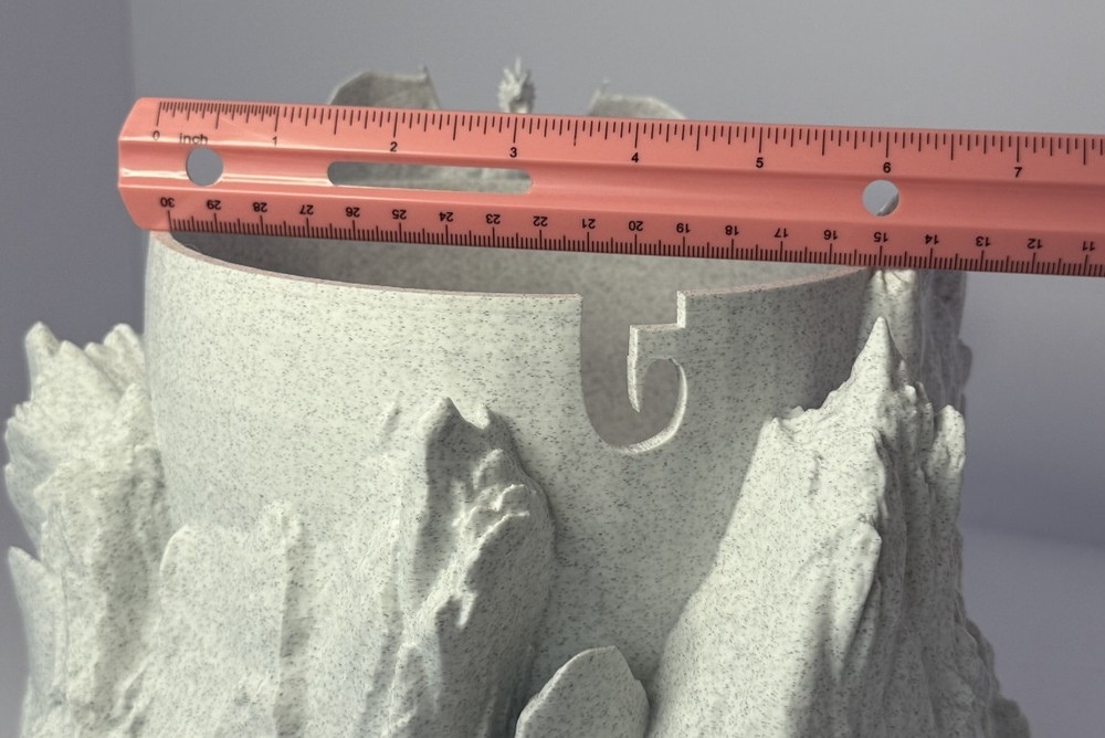 Large Dragon Yarn Bowl 3D Printed PLA Stone