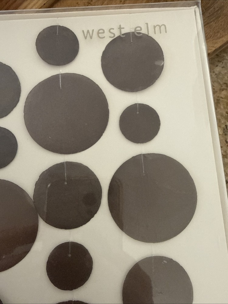 WEST ELM Shell Capiz Shell Room Divider 70" Dark Brown/Black