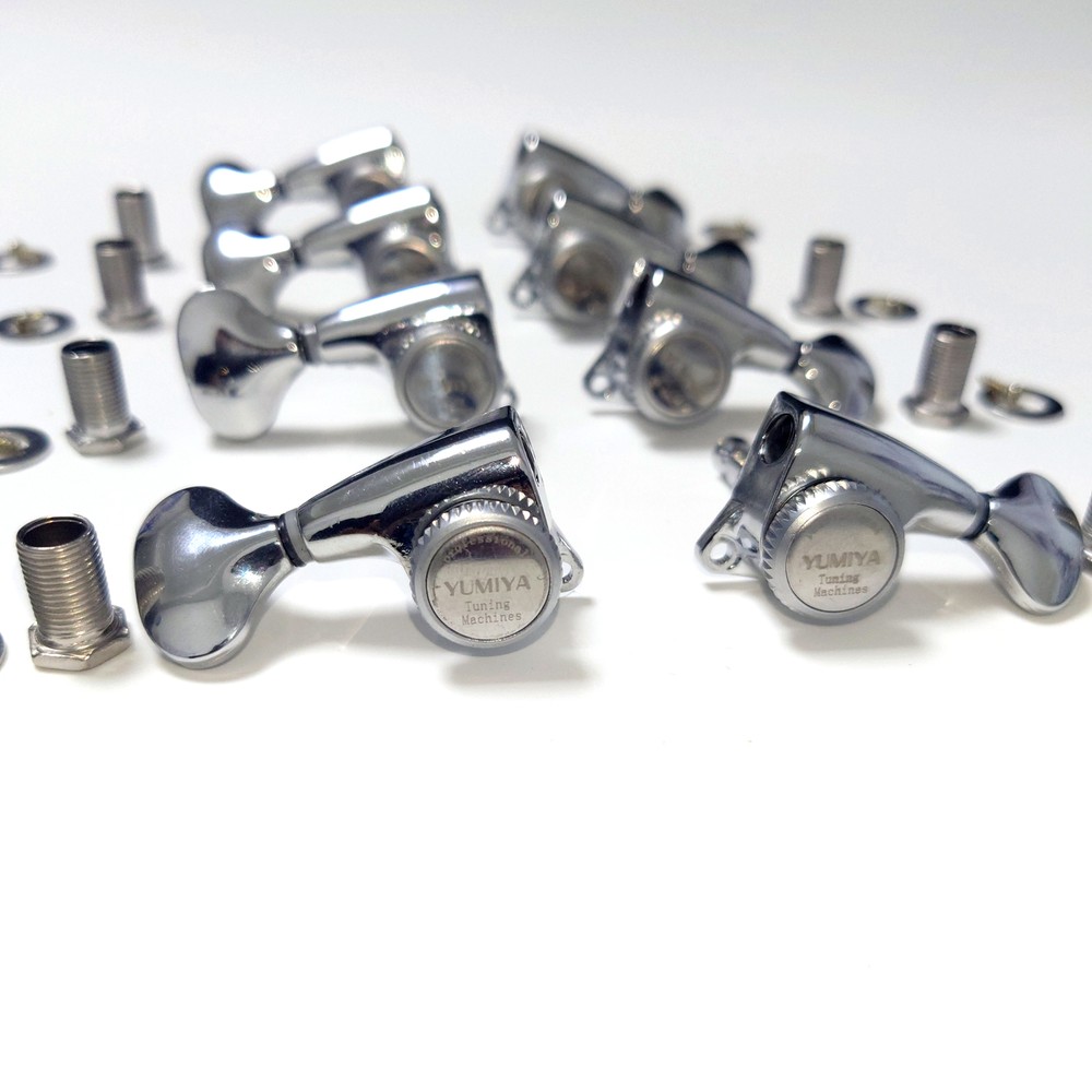Guitar Locking Tuners 1:21 4L4R Lock String Tuning Key Pegs Machine Head Chrome