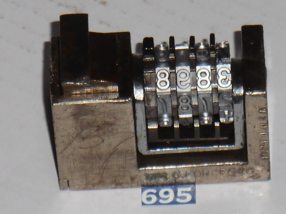 WMA | REVERSE letterpress numbering machine | 695