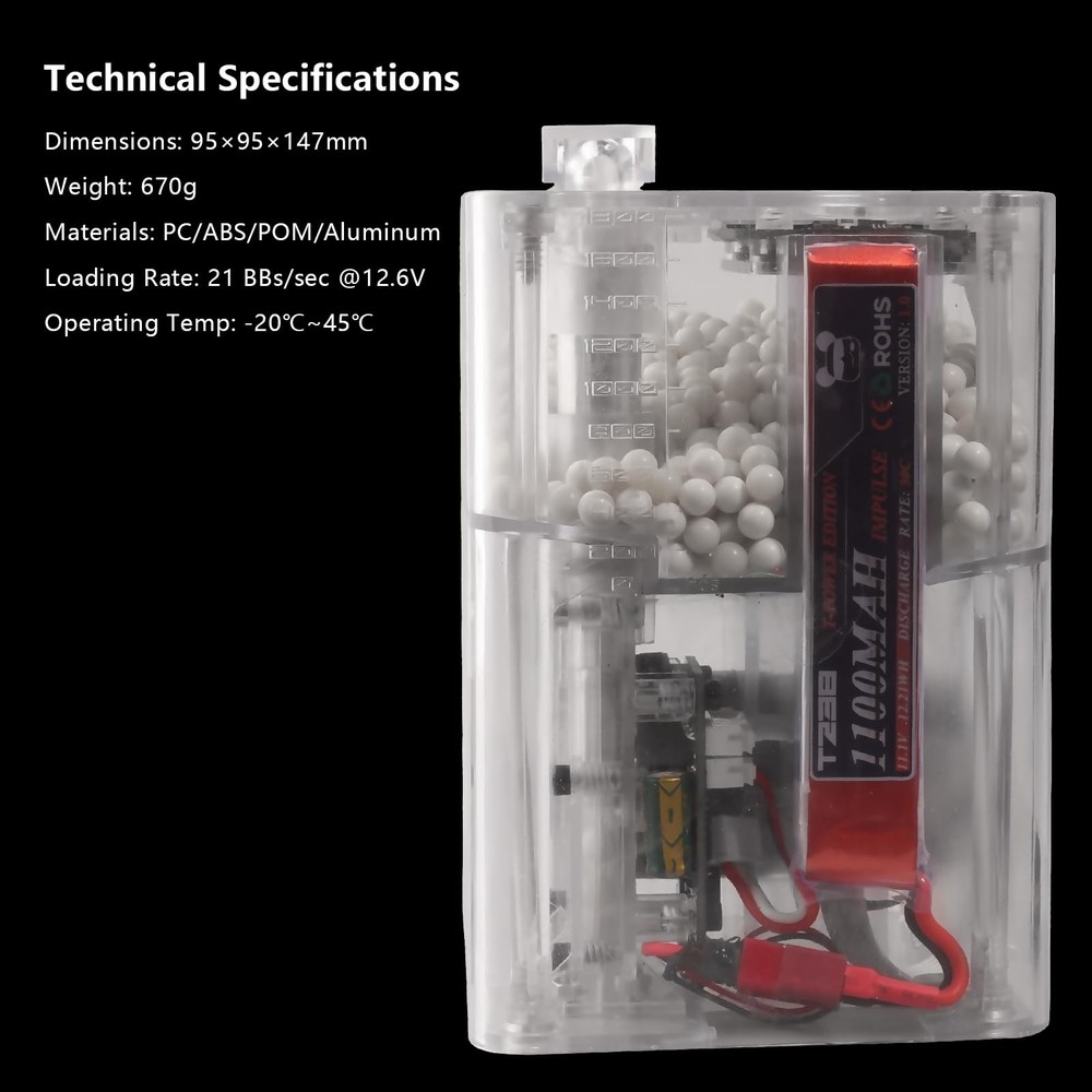 T238 Electric BB Speed Loader PRO Edition – Smart Airsoft Magazines Auto Loader,