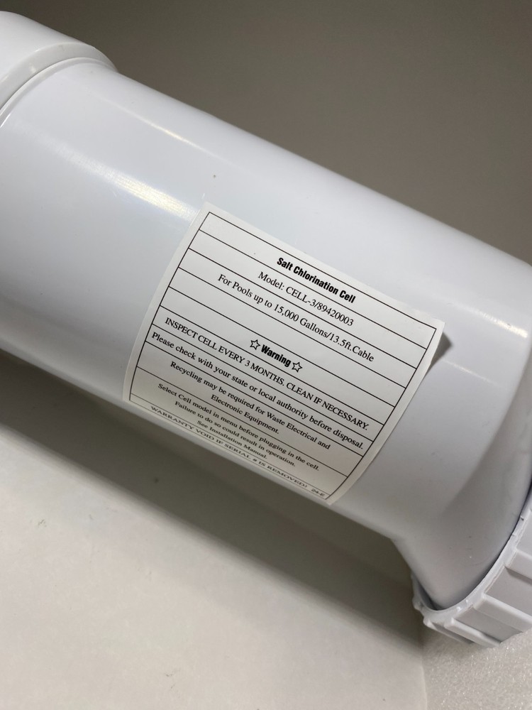 Salt Chlorination Cell CELL-3 Replacement Pool Chlorinator Unit 15k Gal w/ Cable