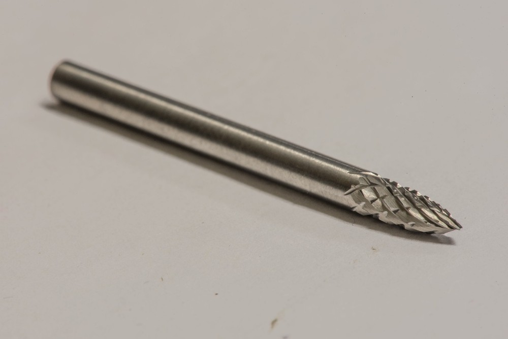 SG41D Tree Shape SOLID Carbide Burr Bur Cutting Tool Die Grinder Bit 1/8"