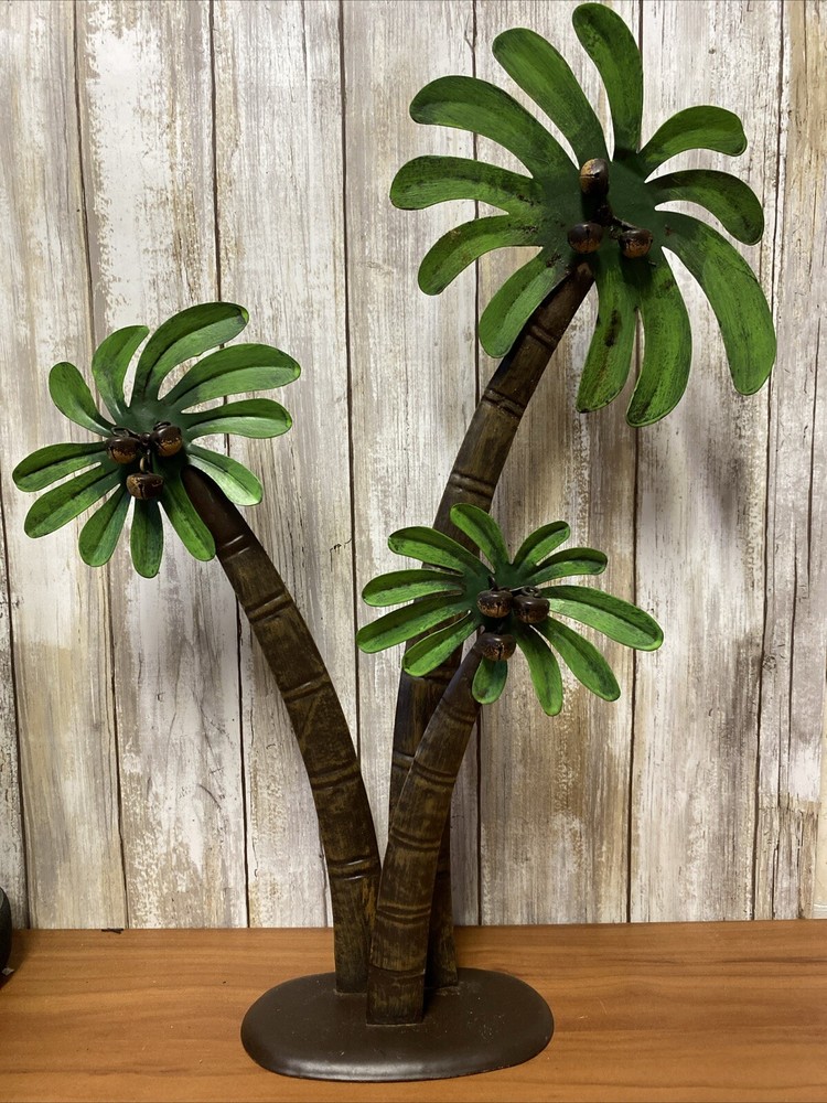 Three Tall Palm Trees Decor  Three Bells on each, Hawaiian Party
