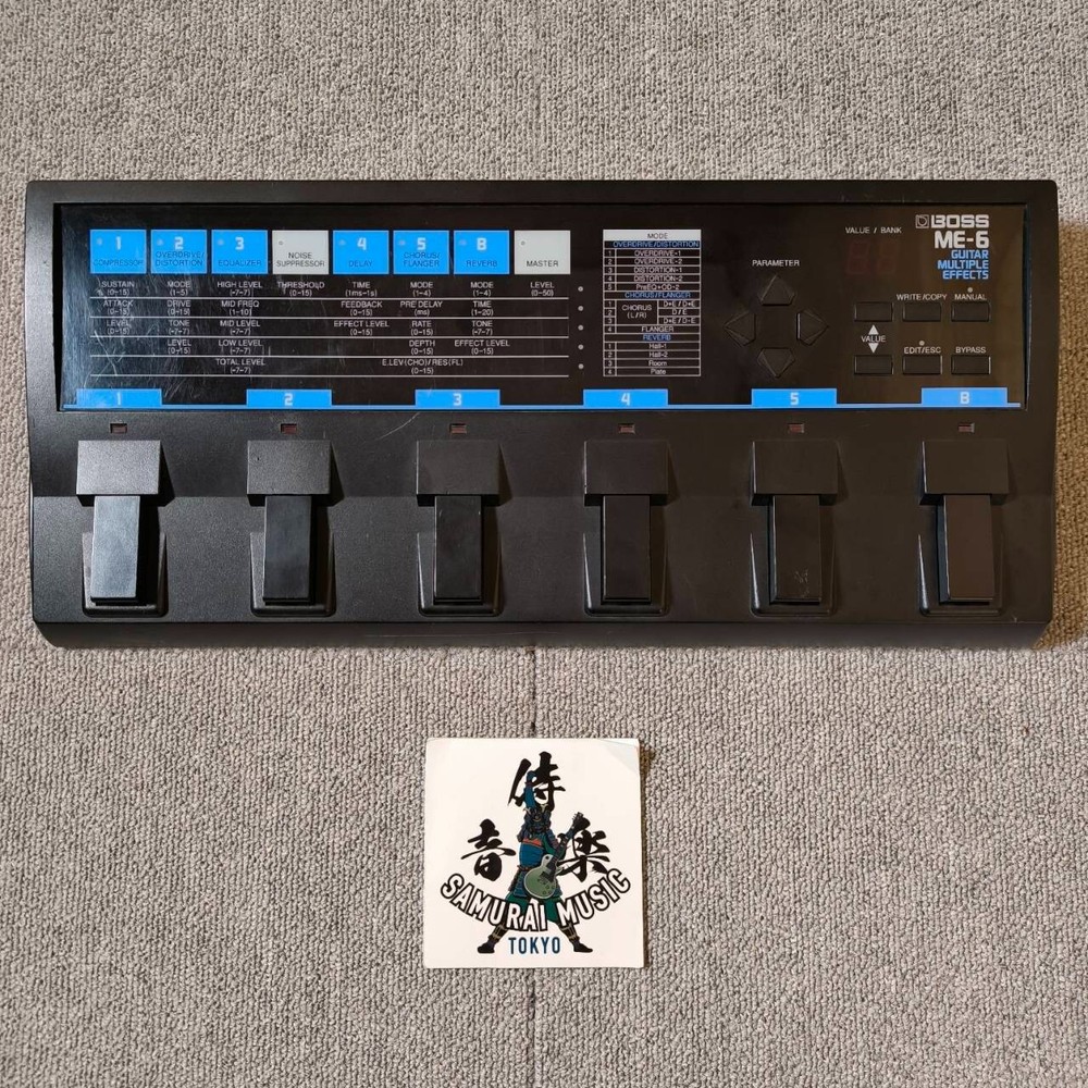 BOSS ME-6 Guitar Multiple Effects Distortion Chorus Effects Unit W/AC Adapter