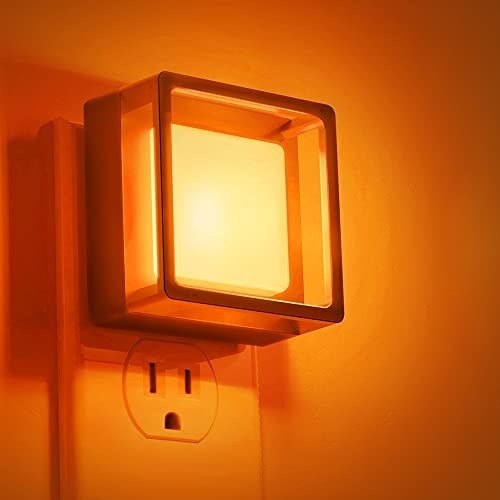DORESshop Red Night Light [2 Pack], Dusk to Dawn Sensor, Adjustable Brightness