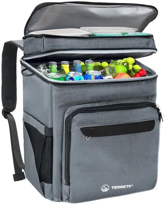 Backpack Cooler Leakproof 30 Cans, Double Deck Insulated Cooler Backpack for ...