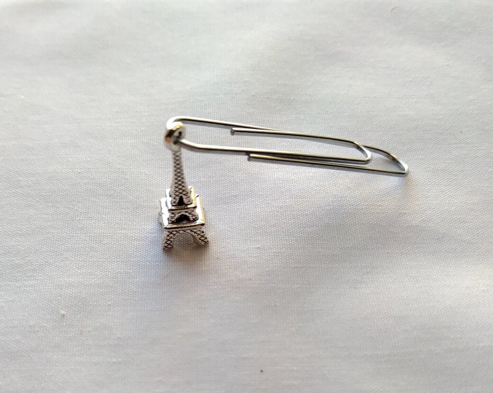 Eiffel Tower Charm Large Paper Clip for Folder Planner Book Office Accessory 3D