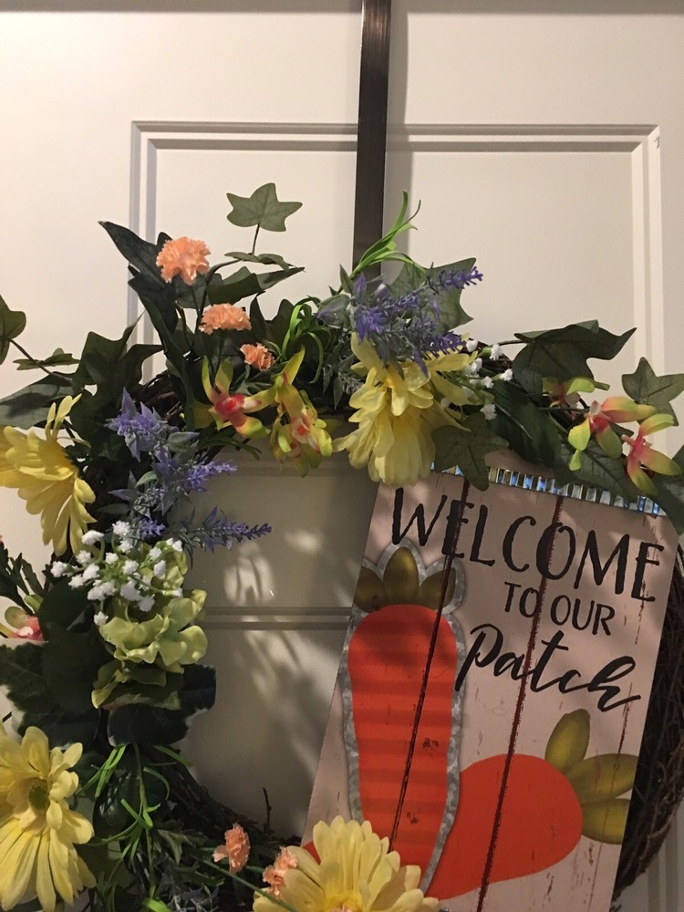 Floral Wreath 18” “Welcome To Our Patch”