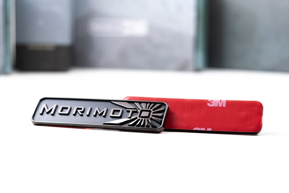 Morimoto Badge: (Black Chrome)