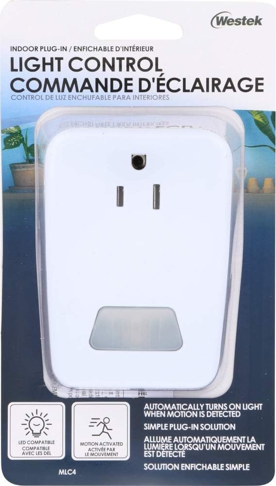 White Motion Sensor Light Indoor with Auto Off Timer 25ft Range NEW