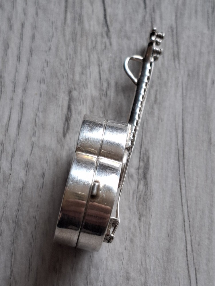 Vintage Sterling Silver Snuff Box Pendant