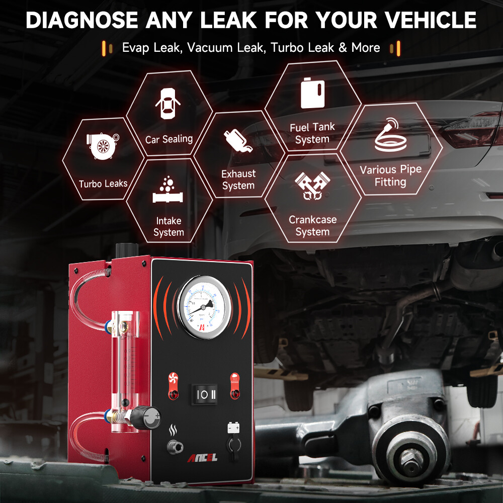 Auto EVAP System Smoke Machine Fuel Pipe Leaks Analyzer Tester Diagnostic Tool