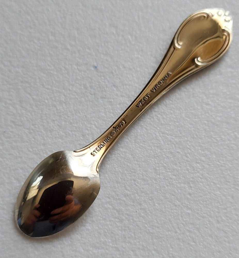 Sterling Silver Spoon and Glass Salt Dish