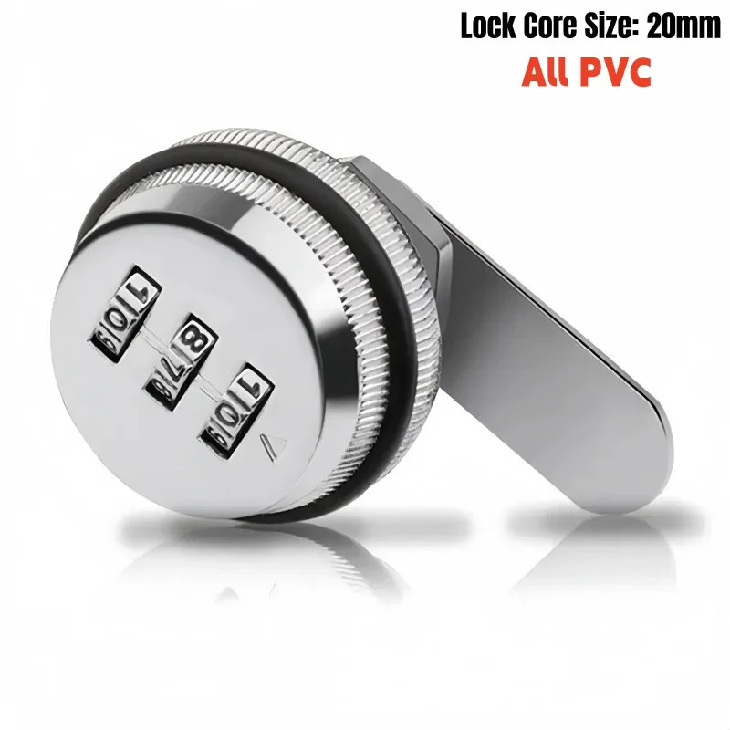 Combination Cabinet Lock Black/Silver 20Mm Lock Core Password Locks Security Hom