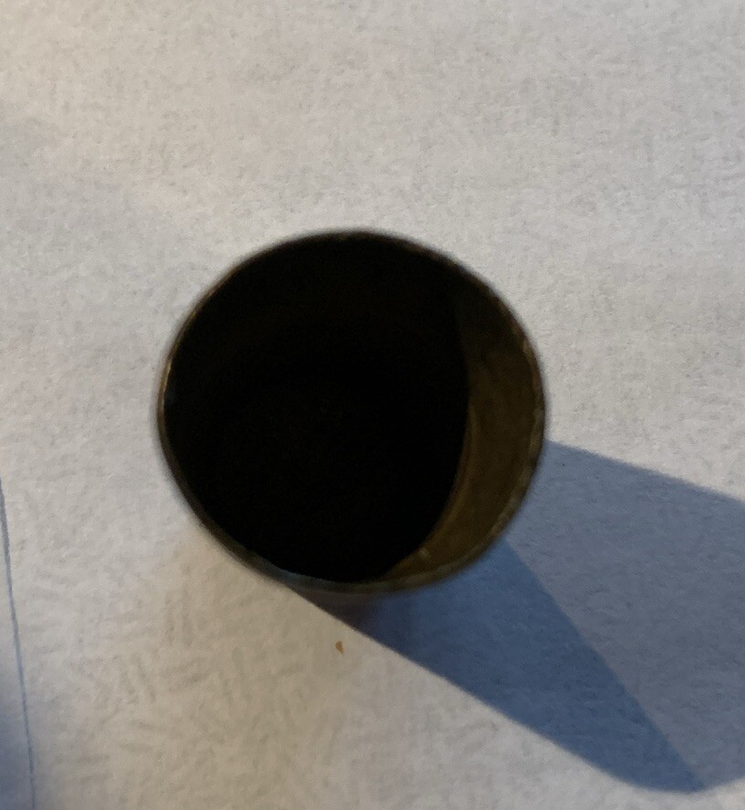 VINTAGE BRASS SEWING THIMBLE SCROLL DESIGN