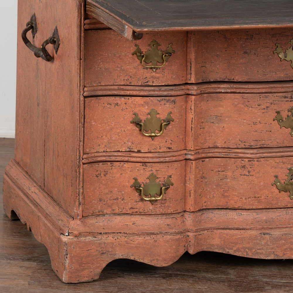 Painted Oak Secretary Bureau, Denmark circa 1760-80