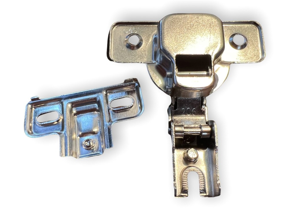 20 Pack Face Frame Hinge w/o Dowel w/ Plate - Nickel