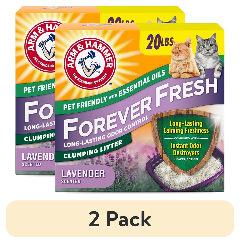 Forever Fresh Clumping Cat Litter, Lavender Essential Oils, Multi-Cat, 20 lb