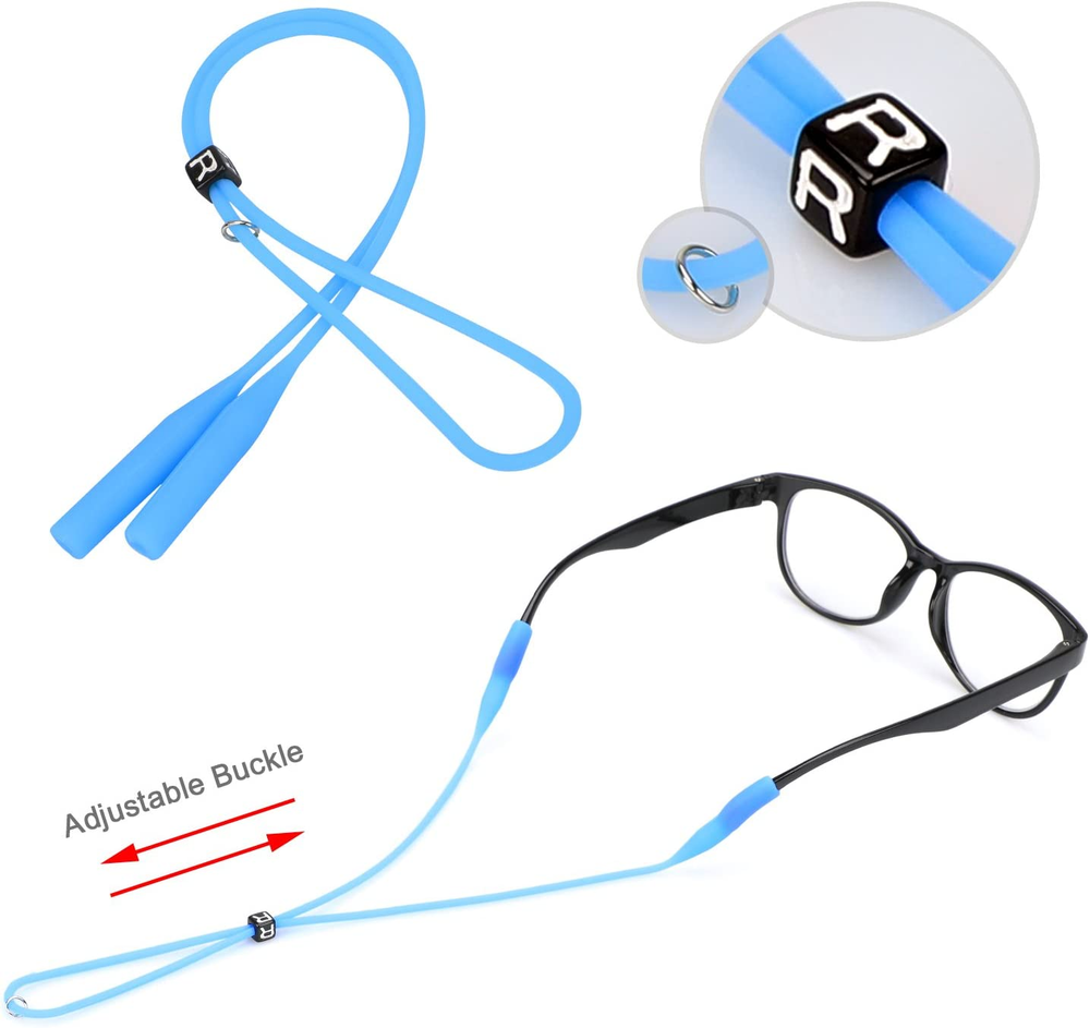 Adjustable Eyeglasses Strap Eyewear Retainer 12 Pack with Glasses Cleaning Cloth
