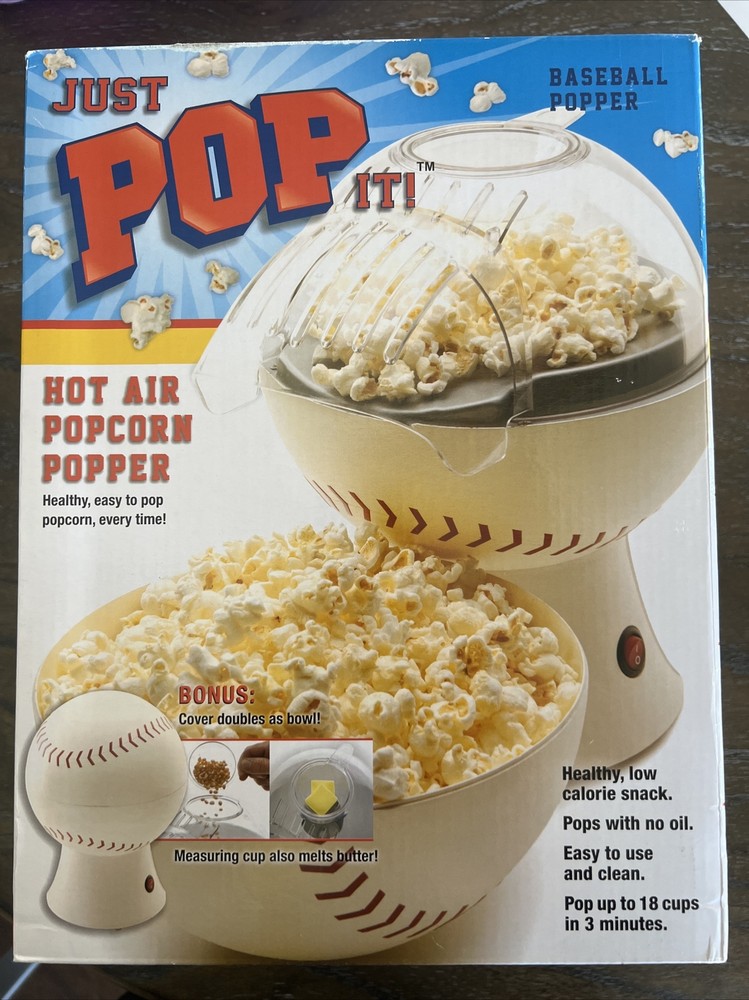 Baseball Just pop it hot air popcorn popper