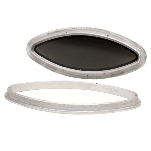 Bomar Boat Portlight Windows C325-10-STD-ASL | Fixed Elliptical (Pair)