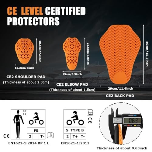 CE Level 2 Motorcycle Armor - Full CE Level 2 Level 2 Back+Shoulder+Elbow