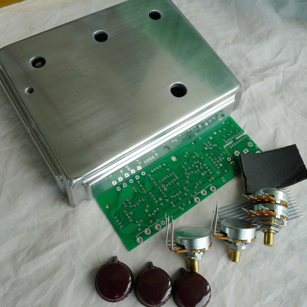 DIY Overdrive Effects Pedal Project Box Case With PCB/Pots/Wire Kits Silver