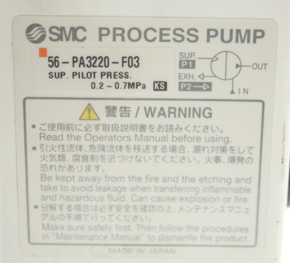 SMC PROCESS PUMP 56-PA3210-F03 PA3210F03